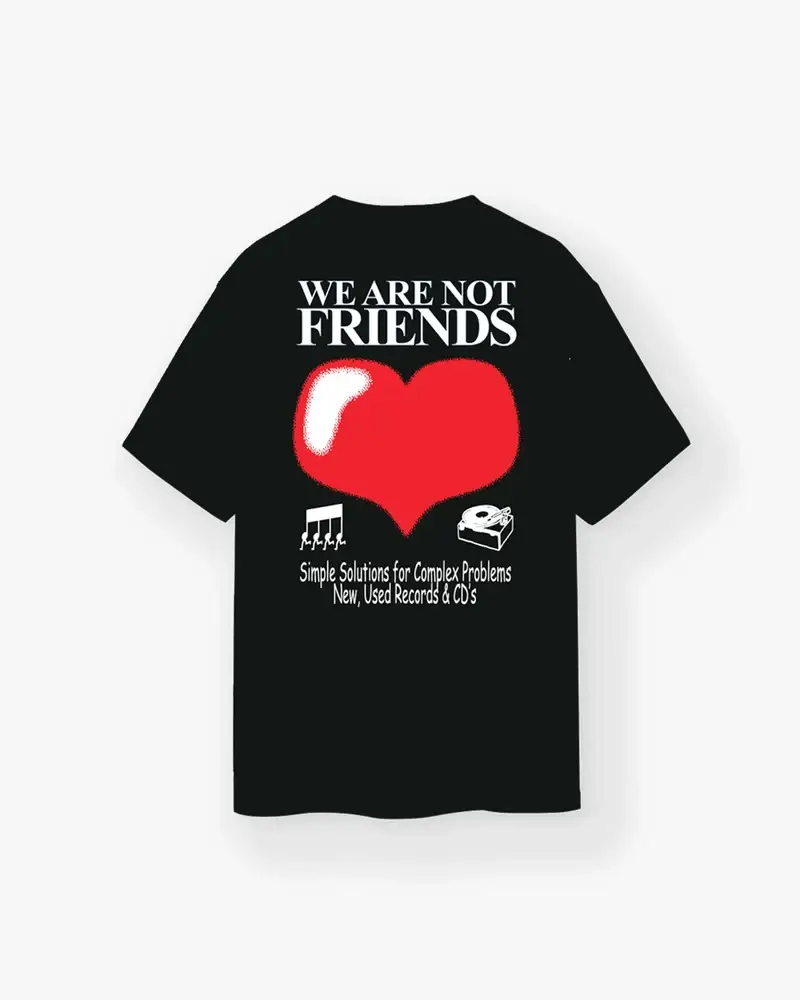 We Are Not Friends Analog Love Black T Shirt (1)