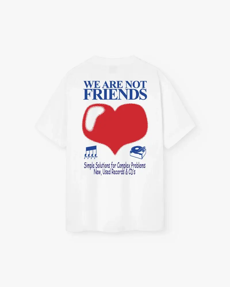 We Are Not Friends Analog Love T Shirt (1)
