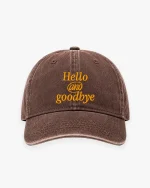 We Are Not Friends Hello & Goodbye Brown Hat (1)