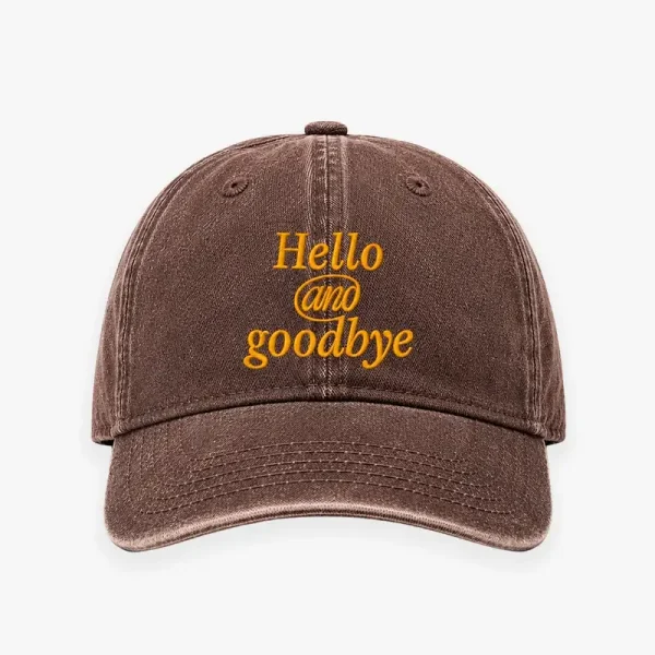 We Are Not Friends Hello & Goodbye Brown Hat (1)