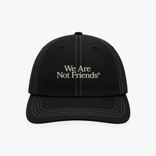 We Are Not Friends Typo Hat Black (1)