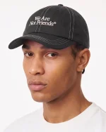 We Are Not Friends Typo Hat Black (4)